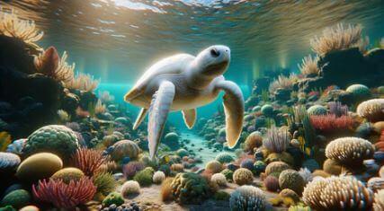 The Ethereal Beauty of the Albino Sea Turtle: A Rare Oceanic Phenomenon albino sea turtle blue sea turtle, black sea turtle, flatback sea turtle, hawaiian sea turtle, is a sea turtle a reptile, leatherback sea turtle lifespan, luminox leatherback sea turt