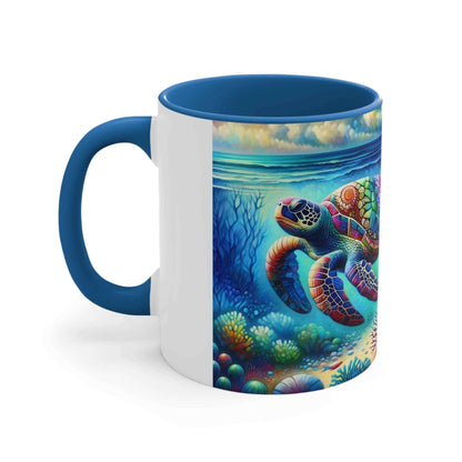 Colorful Sea Turtle Coffee Mug 1 Start your mornings off right with a warm cup of coffee in this eye-catching Sea Turtle mug that adds a pop of color and personality to your daily routine. Key features/benefits bullet list: Vibrant, customized designs pri