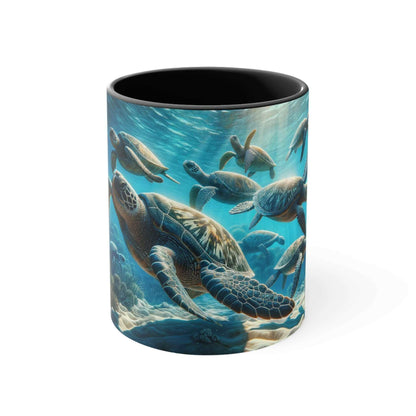 Realistic Sea Turtle Coffee Mug 2 Start your mornings with a sea turtle sidekick! This Realistic Sea Turtle Coffee Mug adds a splash of color and ocean vibes to your daily coffee routine. Vibrant sea turtle design printed in stunning detail Durable 11oz c