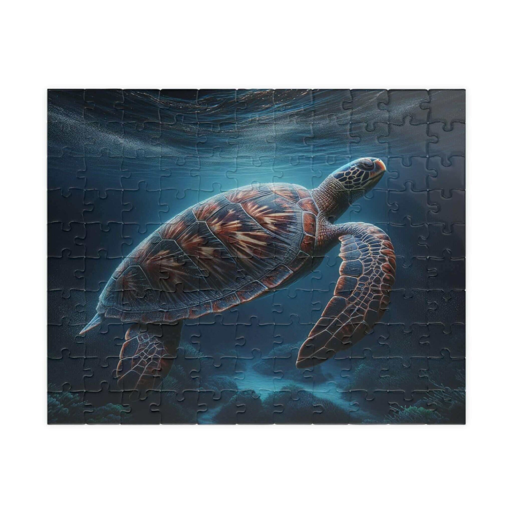 Sea Turtle Jigsaw Puzzle 3 Put the pieces together and dive into a world of wonder! Available in 110, 252, 520 or 1014 pieces with glossy, laminated finish Printed on sturdy chipboard backing for quality that lasts Choose vertical or horizontal orientatio