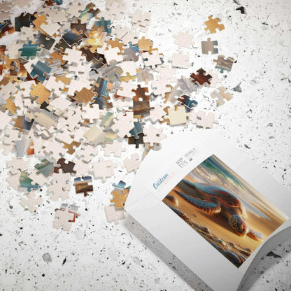 Sea Turtle Jigsaw Puzzle 5 Put the pieces together and dive into a world of wonder! Available in 110, 252, 520 or 1014 pieces with glossy, laminated finish Printed on sturdy chipboard backing for quality that lasts Choose vertical or horizontal orientatio