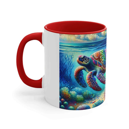 Colorful Sea Turtle Coffee Mug 1 Start your mornings off right with a warm cup of coffee in this eye-catching Sea Turtle mug that adds a pop of color and personality to your daily routine. Key features/benefits bullet list: Vibrant, customized designs pri