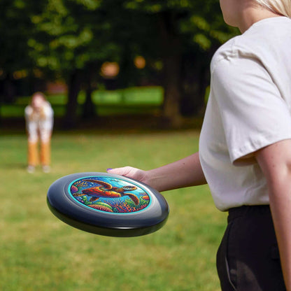 Sea Turtle Crazy Wham-O Frisbee Make a splash with the Sea Turtle Crazy Wham-O Frisbee! This eye-catching frisbee combines the trusted quality of Wham-O with a vibrant aquatic design. Wham-O brand ensures excellent performance and durability Colorful sea