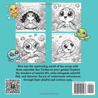 Turtle Tides: Adorable Sea Turtle World with over 70 Illustrations for Kids and Toddlers. a Sea Turtle Lover's Essential!