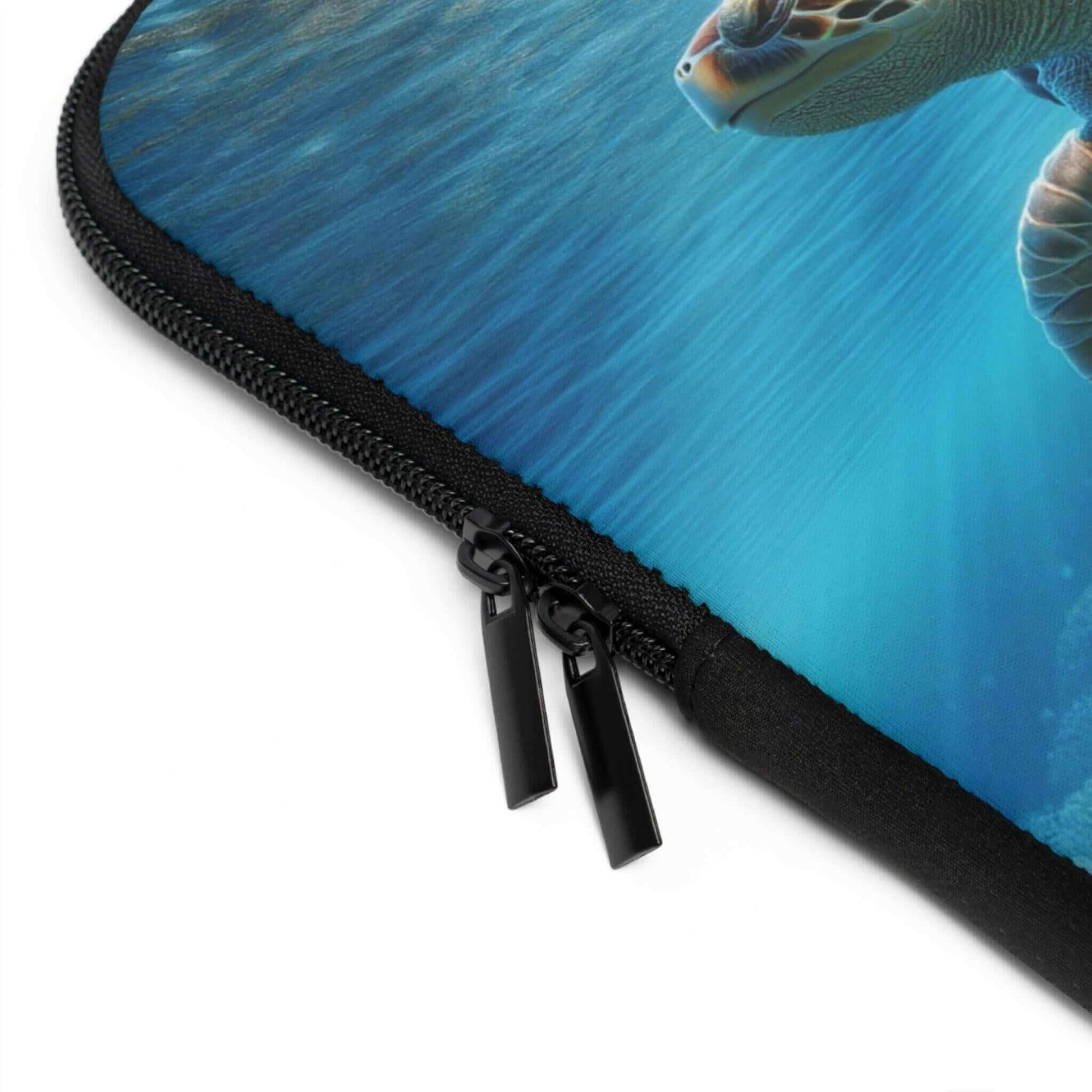 Sea Turtle Laptop Sleeve Safeguard your tech in charming style with the Sea Turtle Laptop Sleeve! Durable neoprene absorbs shocks while custom sea turtle designs showcase your personality. Made of water-resistant neoprene that shields laptops 7” to 17” Fu