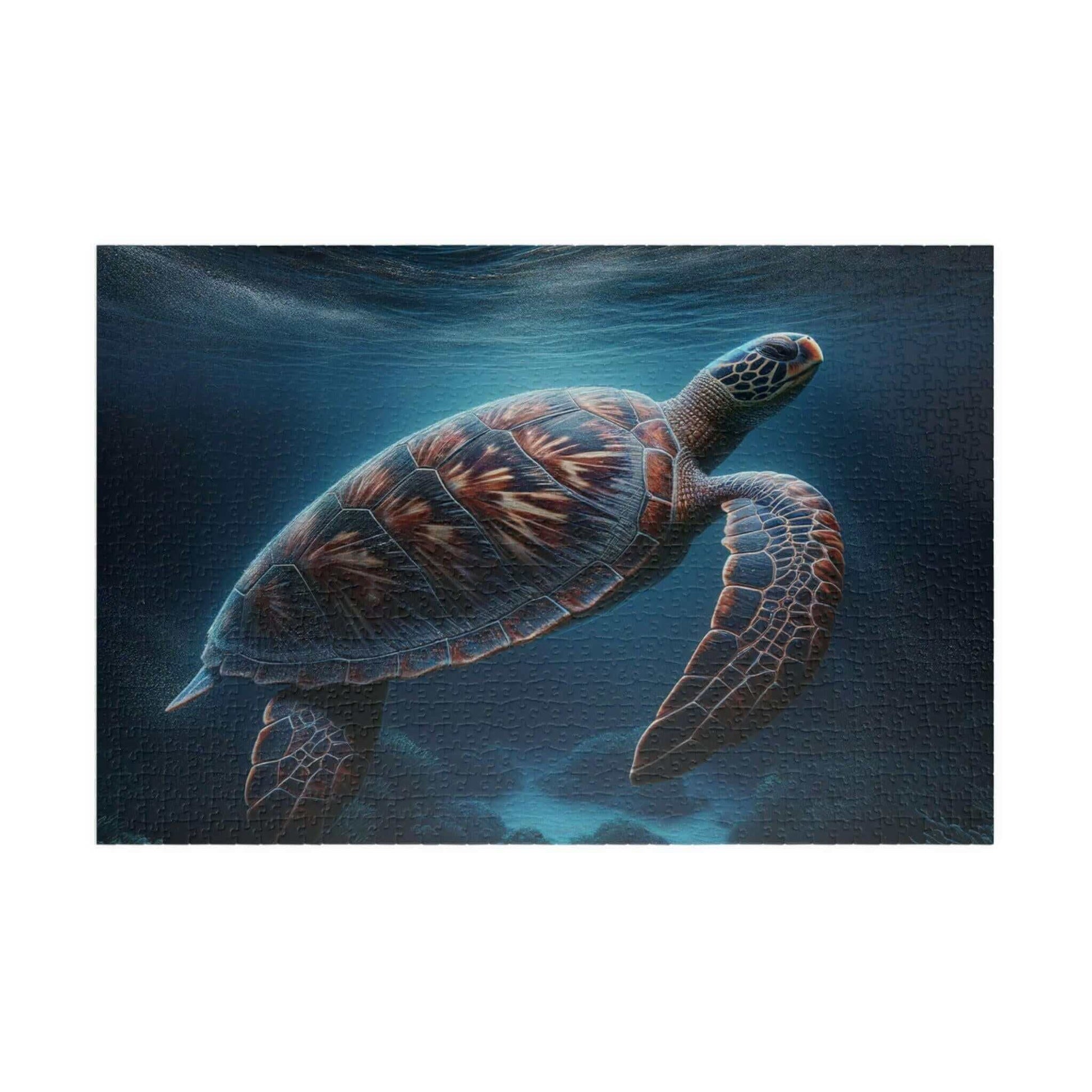 Sea Turtle Jigsaw Puzzle 3 Put the pieces together and dive into a world of wonder! Available in 110, 252, 520 or 1014 pieces with glossy, laminated finish Printed on sturdy chipboard backing for quality that lasts Choose vertical or horizontal orientatio