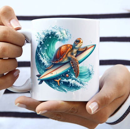 Personalized Colorful Sea Turtle Coffee Mug