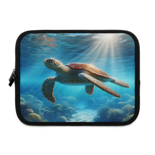 Sea Turtle Laptop Sleeve Safeguard your tech in charming style with the Sea Turtle Laptop Sleeve! Durable neoprene absorbs shocks while custom sea turtle designs showcase your personality. Made of water-resistant neoprene that shields laptops 7” to 17” Fu