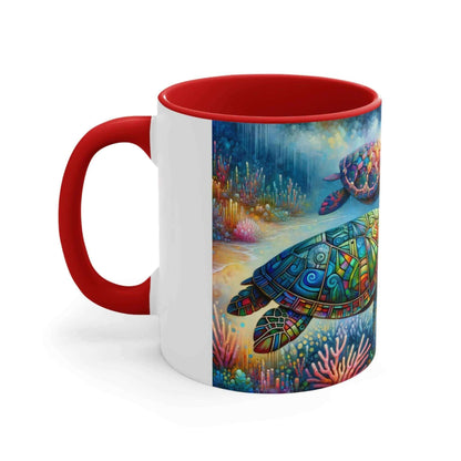 Colorful Sea Turtle Coffee Mug 2 Start your mornings off right with a warm cup of coffee in this eye-catching Sea Turtle mug that adds a pop of color and personality to your daily routine. Key features/benefits bullet list: Vibrant, customized designs pri