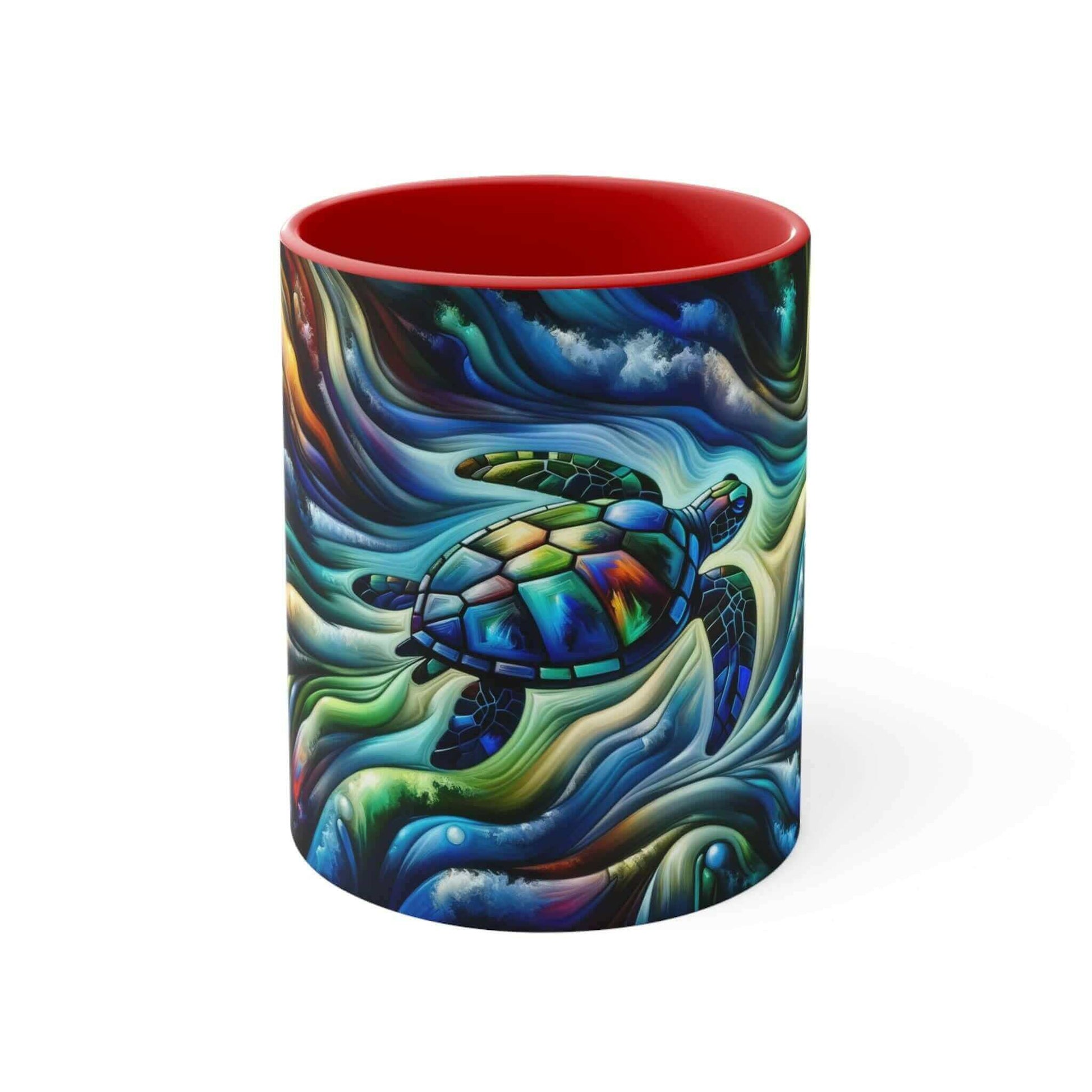 Colorful Sea Turtle Coffee Mug 3 Start your mornings off right with a warm cup of coffee in this eye-catching Sea Turtle mug that adds a pop of color and personality to your daily routine. Key features/benefits bullet list: Vibrant, customized designs pri