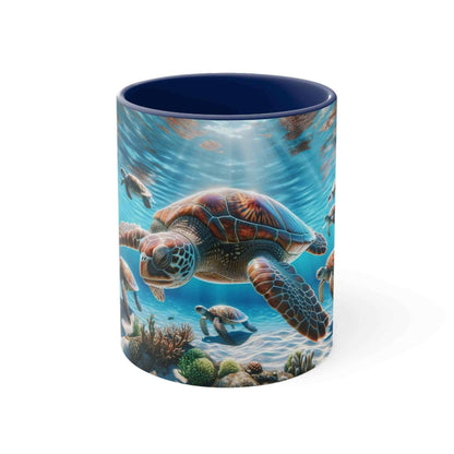 Realistic Sea Turtle Coffee Mug 1 Start your mornings with a sea turtle sidekick! This Realistic Sea Turtle Coffee Mug adds a splash of color and ocean vibes to your daily coffee routine. Vibrant sea turtle design printed in stunning detail Durable 11oz c