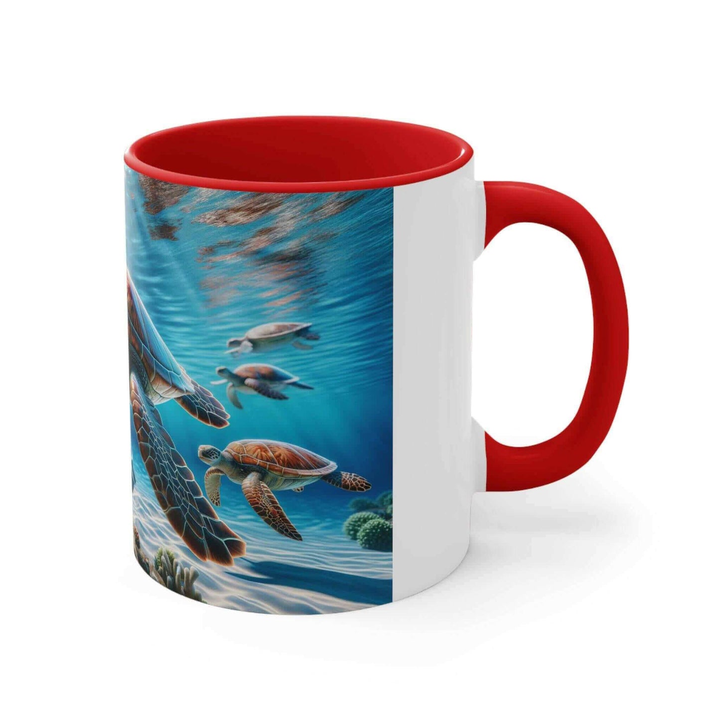 Realistic Sea Turtle Coffee Mug 1 Start your mornings with a sea turtle sidekick! This Realistic Sea Turtle Coffee Mug adds a splash of color and ocean vibes to your daily coffee routine. Vibrant sea turtle design printed in stunning detail Durable 11oz c