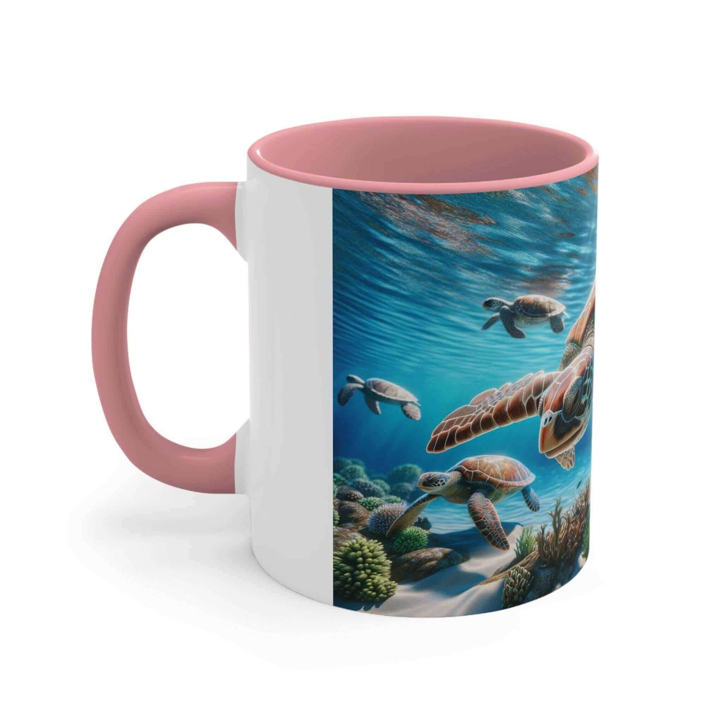 Realistic Sea Turtle Coffee Mug 1 Start your mornings with a sea turtle sidekick! This Realistic Sea Turtle Coffee Mug adds a splash of color and ocean vibes to your daily coffee routine. Vibrant sea turtle design printed in stunning detail Durable 11oz c