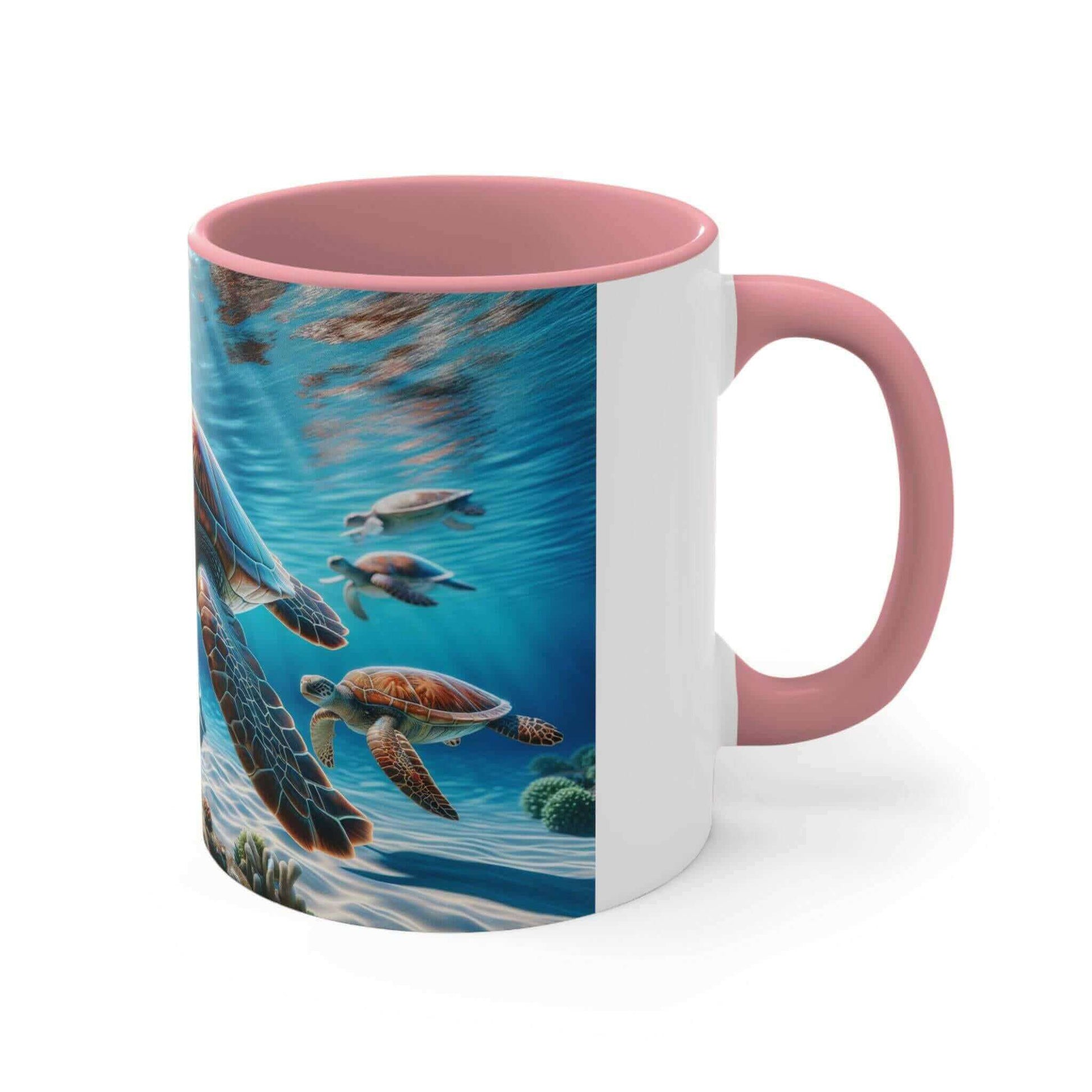 Realistic Sea Turtle Coffee Mug 1 Start your mornings with a sea turtle sidekick! This Realistic Sea Turtle Coffee Mug adds a splash of color and ocean vibes to your daily coffee routine. Vibrant sea turtle design printed in stunning detail Durable 11oz c