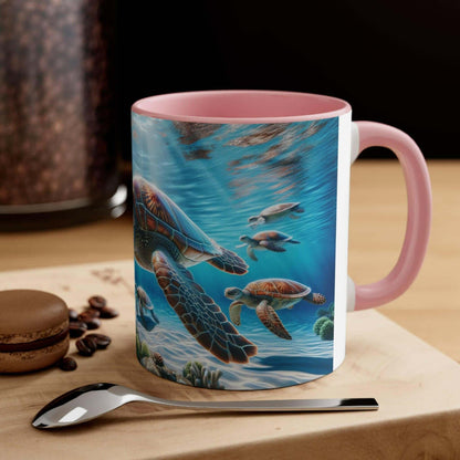 Realistic Sea Turtle Coffee Mug 1 Start your mornings with a sea turtle sidekick! This Realistic Sea Turtle Coffee Mug adds a splash of color and ocean vibes to your daily coffee routine. Vibrant sea turtle design printed in stunning detail Durable 11oz c