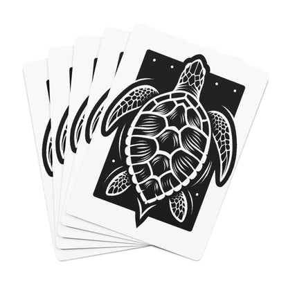 Sea Turtle Custom Poker Cards Add Some Turtle Power to Your Next Poker Night with These One-of-a-Kind Sea Turtle Playing Cards Custom sea turtle design on the back makes these cards stand out Smooth card stock is perfect for shuffling and dealing Standard