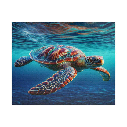 Sea Turtle Jigsaw Puzzle 2 Put the pieces together and dive into a world of wonder! This customizable Sea Turtle Puzzle transforms your favorite photos and art into a fun activity for all ages. Available in 110, 252, 520 or 1014 pieces with glossy, lamina