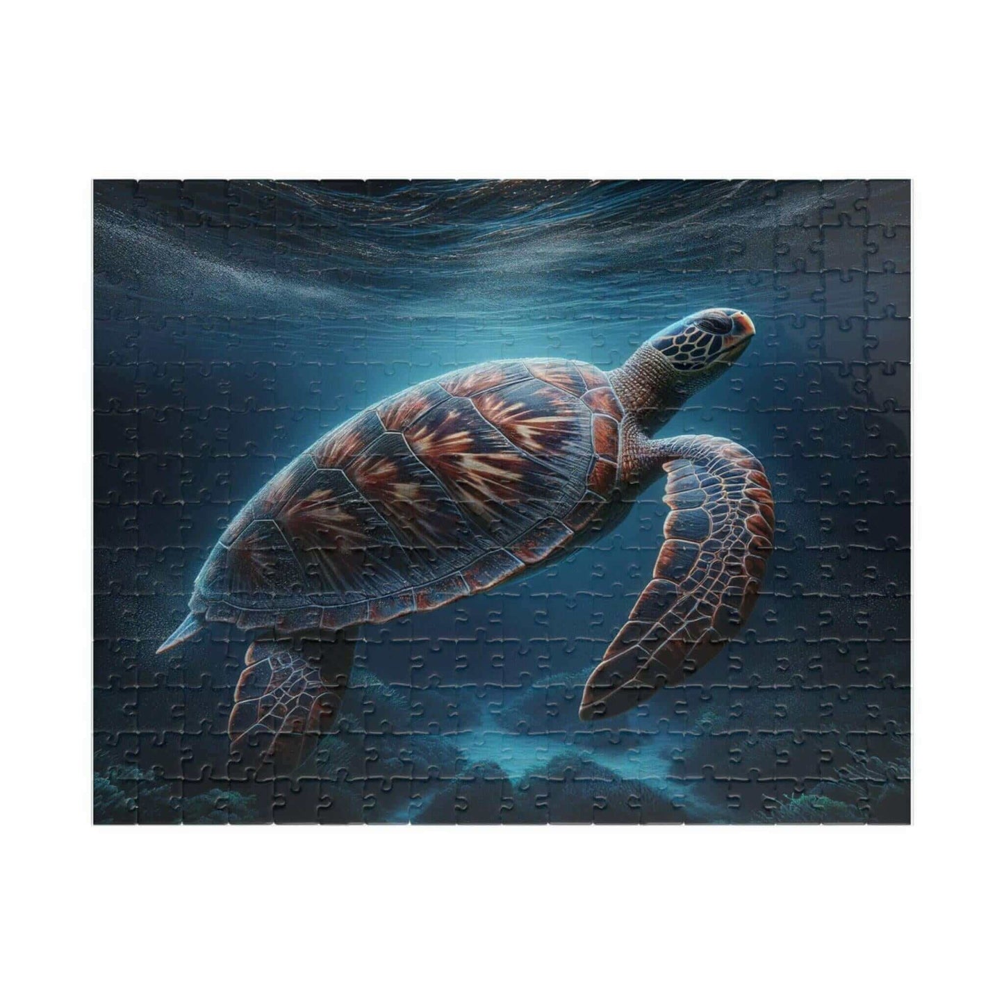 Sea Turtle Jigsaw Puzzle 3 Put the pieces together and dive into a world of wonder! Available in 110, 252, 520 or 1014 pieces with glossy, laminated finish Printed on sturdy chipboard backing for quality that lasts Choose vertical or horizontal orientatio