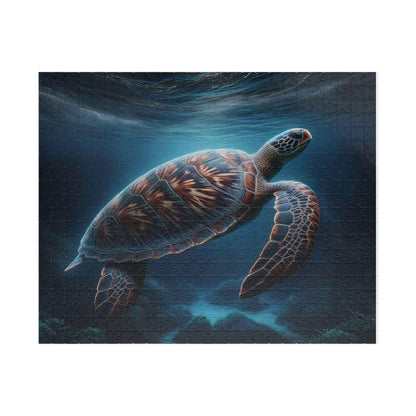 Sea Turtle Jigsaw Puzzle 3 Put the pieces together and dive into a world of wonder! Available in 110, 252, 520 or 1014 pieces with glossy, laminated finish Printed on sturdy chipboard backing for quality that lasts Choose vertical or horizontal orientatio