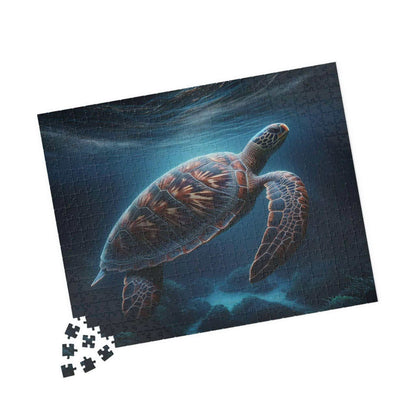 Sea Turtle Jigsaw Puzzle 3 Put the pieces together and dive into a world of wonder! Available in 110, 252, 520 or 1014 pieces with glossy, laminated finish Printed on sturdy chipboard backing for quality that lasts Choose vertical or horizontal orientatio