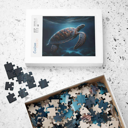 Sea Turtle Jigsaw Puzzle 3 Put the pieces together and dive into a world of wonder! Available in 110, 252, 520 or 1014 pieces with glossy, laminated finish Printed on sturdy chipboard backing for quality that lasts Choose vertical or horizontal orientatio