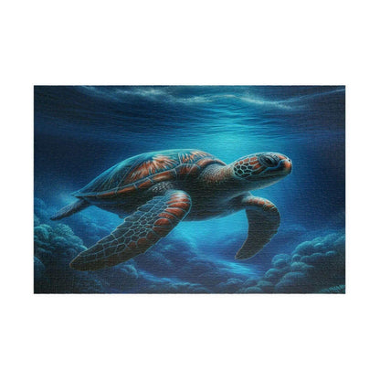 Sea Turtle Jigsaw Puzzle 4 Put the pieces together and dive into a world of wonder! Available in 110, 252, 520 or 1014 pieces with glossy, laminated finish Printed on sturdy chipboard backing for quality that lasts Choose vertical or horizontal orientatio