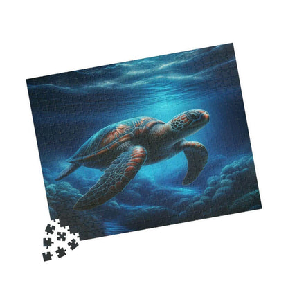 Sea Turtle Jigsaw Puzzle 4 Put the pieces together and dive into a world of wonder! Available in 110, 252, 520 or 1014 pieces with glossy, laminated finish Printed on sturdy chipboard backing for quality that lasts Choose vertical or horizontal orientatio