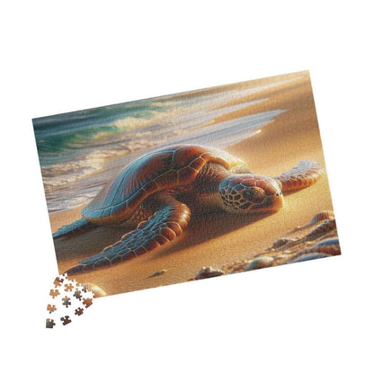 Sea Turtle Jigsaw Puzzle 5 Put the pieces together and dive into a world of wonder! Available in 110, 252, 520 or 1014 pieces with glossy, laminated finish Printed on sturdy chipboard backing for quality that lasts Choose vertical or horizontal orientatio