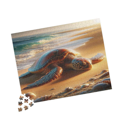 Sea Turtle Jigsaw Puzzle 5 Put the pieces together and dive into a world of wonder! Available in 110, 252, 520 or 1014 pieces with glossy, laminated finish Printed on sturdy chipboard backing for quality that lasts Choose vertical or horizontal orientatio