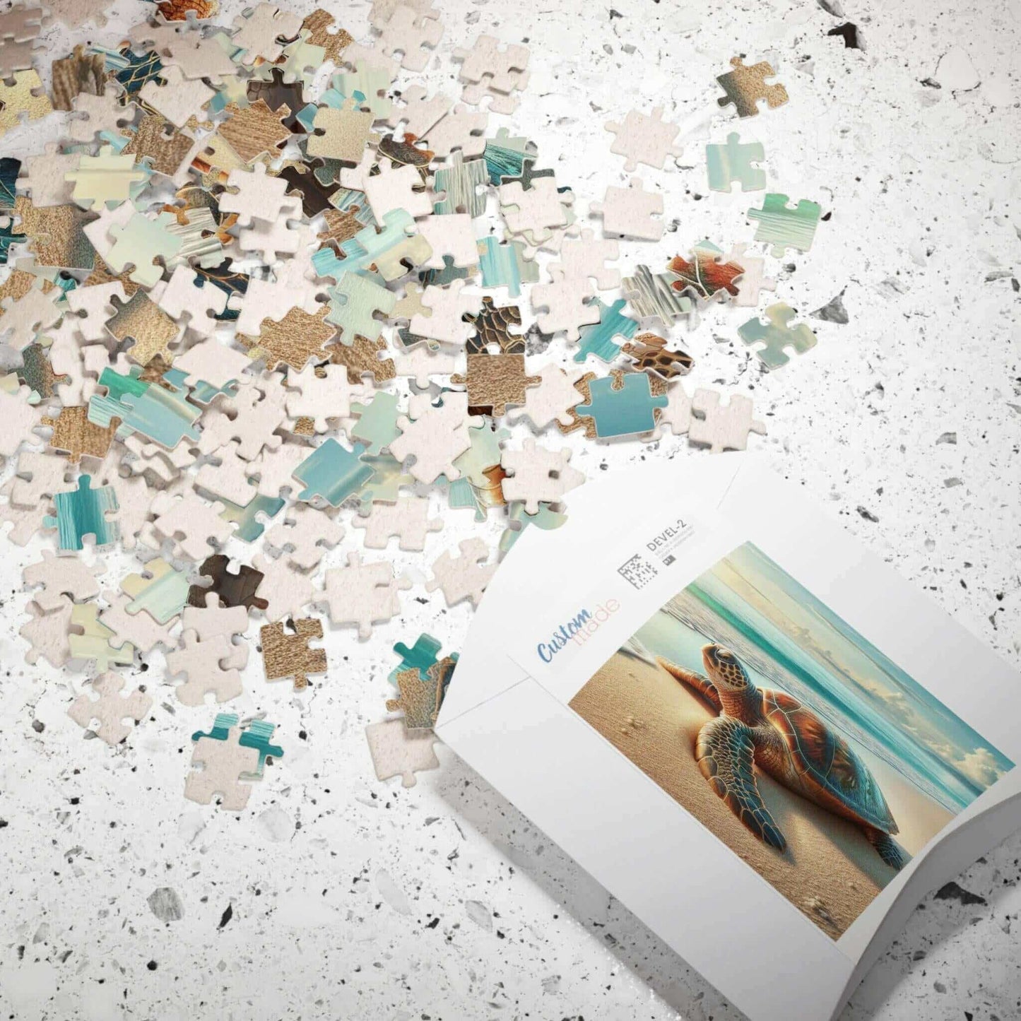 Sea Turtle Jigsaw Puzzle 6 Put the pieces together and dive into a world of wonder! Available in 110, 252, 520 or 1014 pieces with glossy, laminated finish Printed on sturdy chipboard backing for quality that lasts Choose vertical or horizontal orientatio