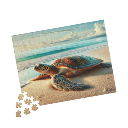 Sea Turtle Jigsaw Puzzle 6 Put the pieces together and dive into a world of wonder! Available in 110, 252, 520 or 1014 pieces with glossy, laminated finish Printed on sturdy chipboard backing for quality that lasts Choose vertical or horizontal orientatio