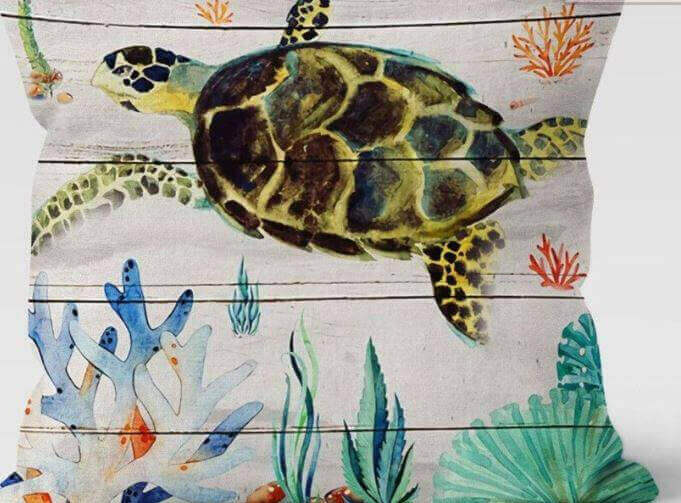 Sea Turtle Colorful Pillow Case Delivery Information:Please Note - As this is a lovingly handmade product, the shipping time might sound longer than standard. We appreciate your patience and understanding in receiving these unique, crafted items.Delivery