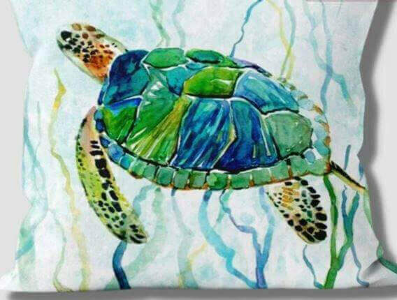 Sea Turtle Colorful Pillow Case Delivery Information:Please Note - As this is a lovingly handmade product, the shipping time might sound longer than standard. We appreciate your patience and understanding in receiving these unique, crafted items.Delivery