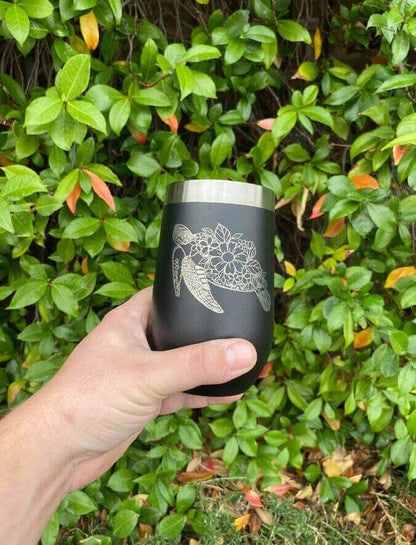 Floral Sea Turtle Insulated Tumbler Delivery Information:Please Note - As this is a lovingly handmade product, the shipping time might sound longer than standard. We appreciate your patience and understanding in receiving these unique, crafted items.Deliv