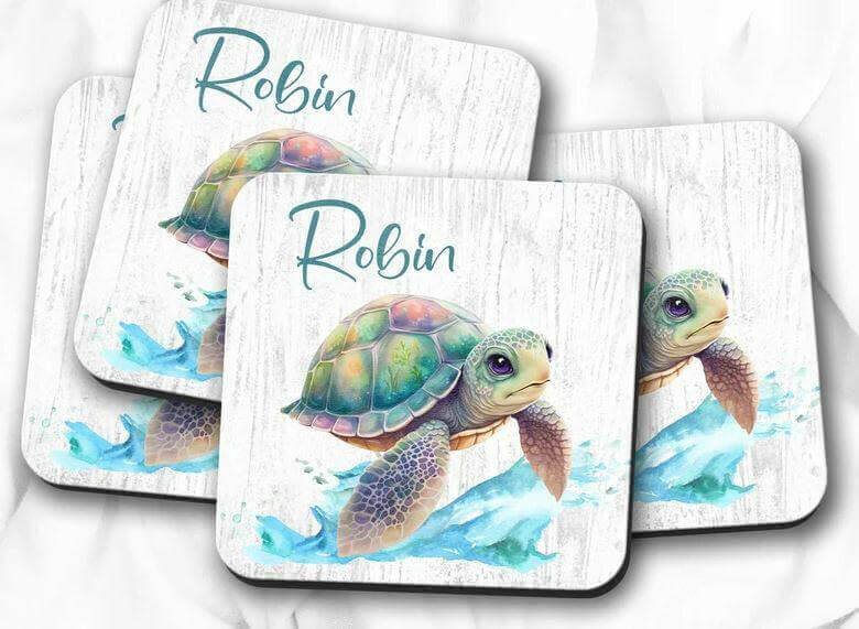 Sea Turtle Drink Coasters Delivery Information:Please Note - As this is a lovingly handmade product, the shipping time might sound longer than standard. We appreciate your patience and understanding in receiving these unique, crafted items.Delivery timefr