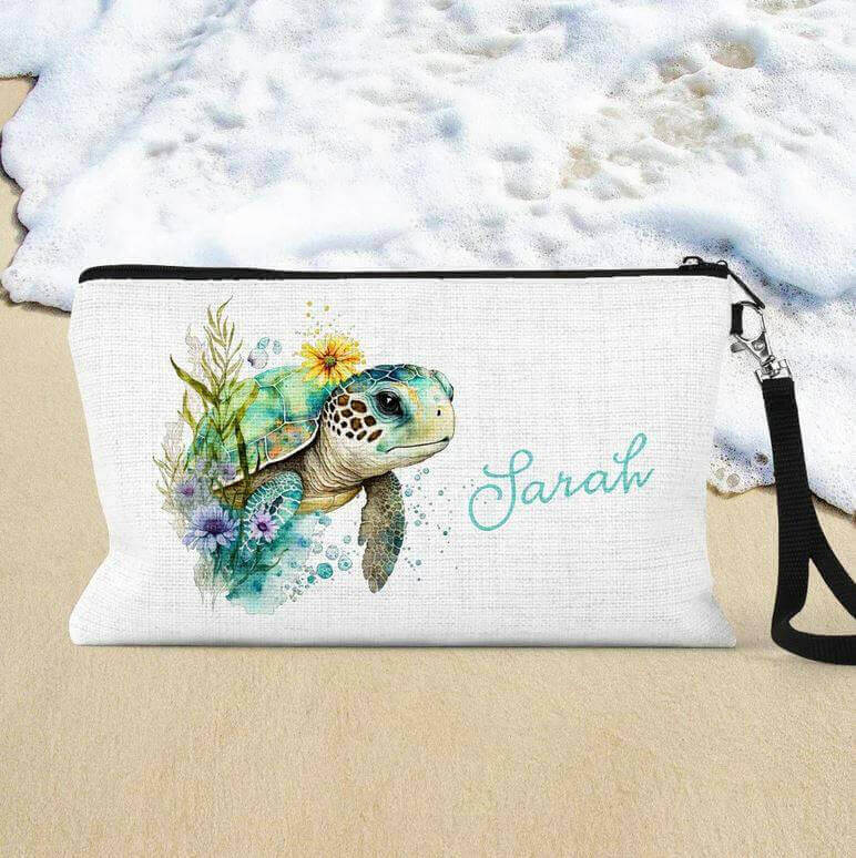 Cute Sea Turtle Makeup Bag Delivery Information:Please Note - As this is a lovingly handmade product, the shipping time might sound longer than standard. We appreciate your patience and understanding in receiving these unique, crafted items.Delivery timef