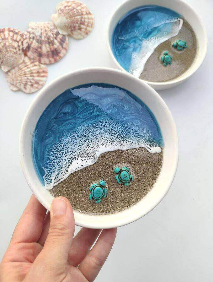 Handmade Sea Turtle Ceramic Ring Dish Delivery Information:Please Note - As this is a lovingly handmade product, the shipping time might sound longer than standard. We appreciate your patience and understanding in receiving these unique, crafted items.Del