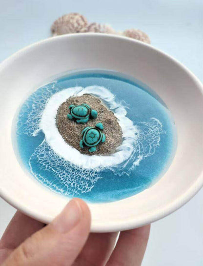 Handmade Sea Turtle Ceramic Ring Dish Delivery Information:Please Note - As this is a lovingly handmade product, the shipping time might sound longer than standard. We appreciate your patience and understanding in receiving these unique, crafted items.Del