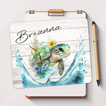 Custom Name Sea Turtle Mouse Pad Delivery Information:Please Note - As this is a lovingly handmade product, the shipping time might sound longer than standard. We appreciate your patience and understanding in receiving these unique, crafted items.Delivery