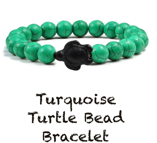 Sea Turtle Rescue Bracelet: Colorful Beads Make a statement with this colorful Sea Turtle Rescue bracelet! Each bracelet purchased helps fund sea turtle rescue and conservation efforts. Vibrant mixed natural stone beads in shades of blue, green, and brown