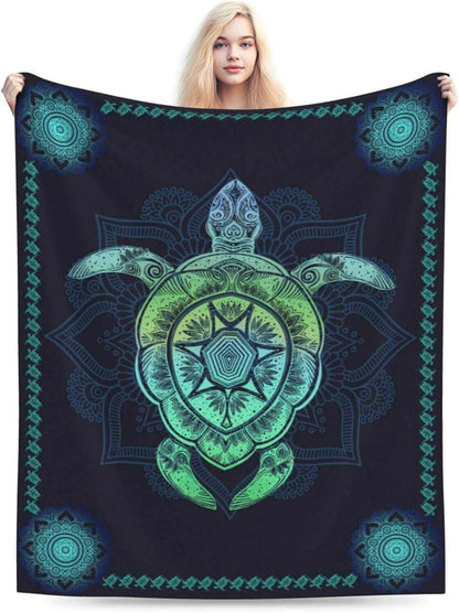 Super Cozy Deep Blue Sea Turtle Blanket Sea Turtle Blanket Sea Turtle Gifts for Girls Women Super Soft Cozy Warm Ocean Sea Turtle Decor Throw Blanket Fuzzy Plush Fleece Bedding Blanket for Bed Girls Kids Adults 40"X50" Bring a Warm Hug of the Ocean Home w