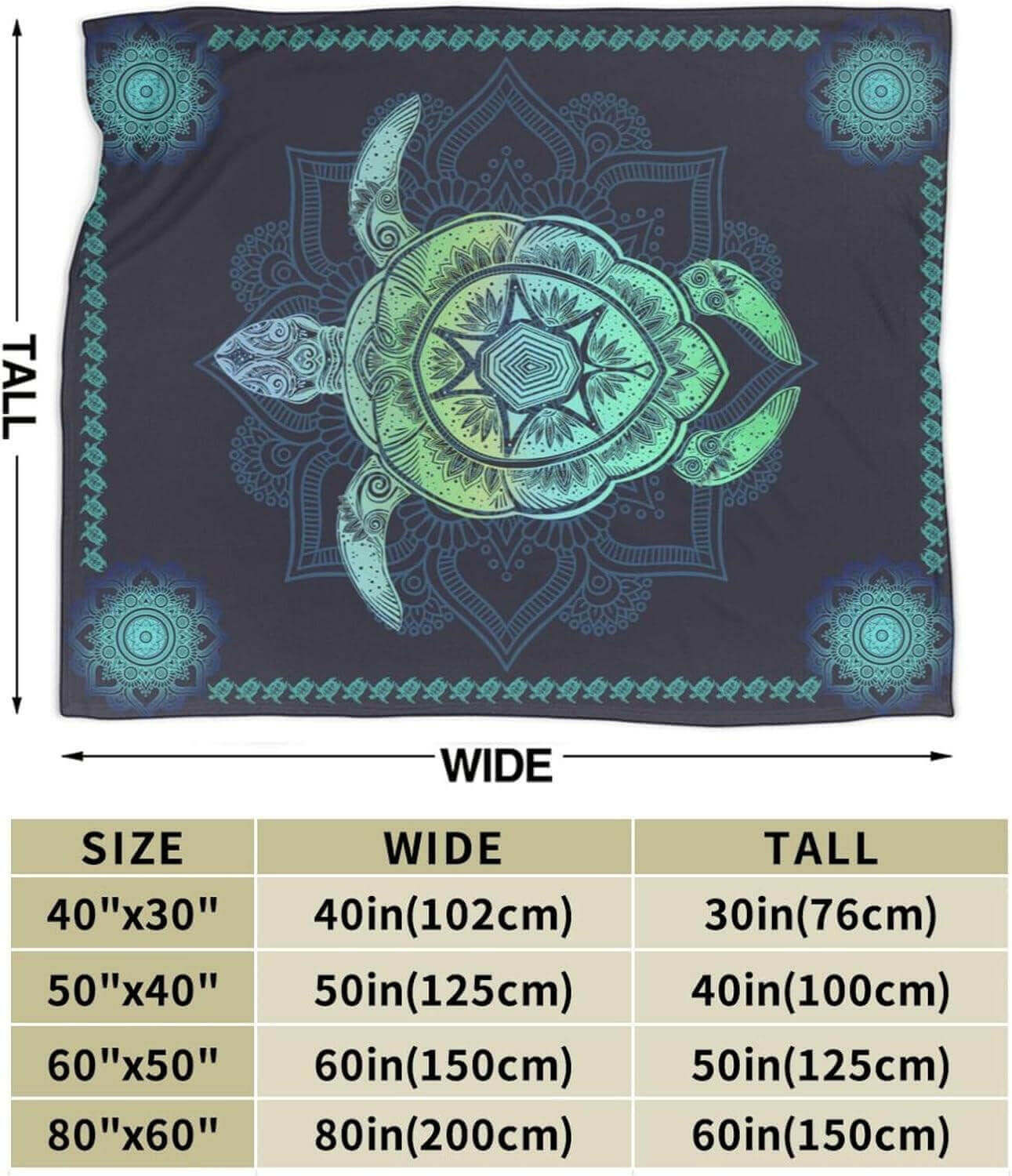 Super Cozy Deep Blue Sea Turtle Blanket Sea Turtle Blanket Sea Turtle Gifts for Girls Women Super Soft Cozy Warm Ocean Sea Turtle Decor Throw Blanket Fuzzy Plush Fleece Bedding Blanket for Bed Girls Kids Adults 40"X50" Bring a Warm Hug of the Ocean Home w