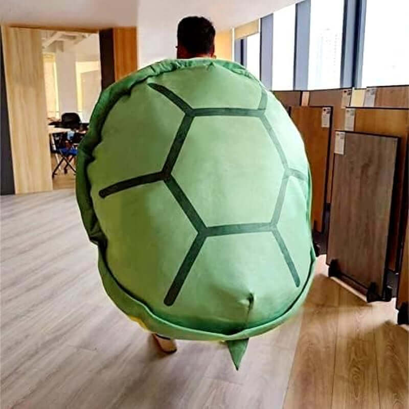 Wearable Turtle Suit Costume Slip into hilarious fun with this adorable 40-inch wearable turtle shell costume. Key features/benefits bullet list: Made from soft, high-quality cotton for comfort Unique and playful turtle shell design Perfect for dress-up,